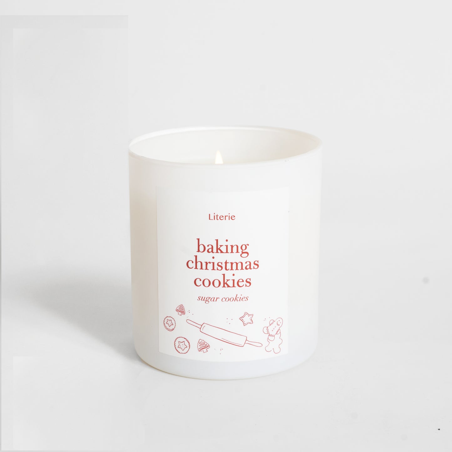 baking christmas cookies candle jar