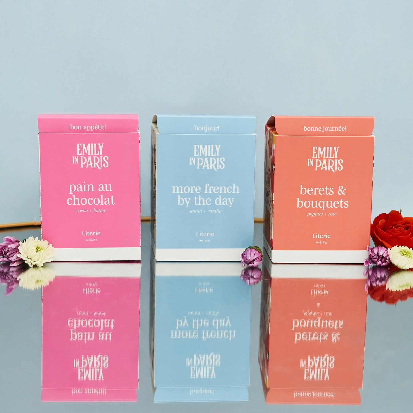 Emily In Paris candle set boxes.
