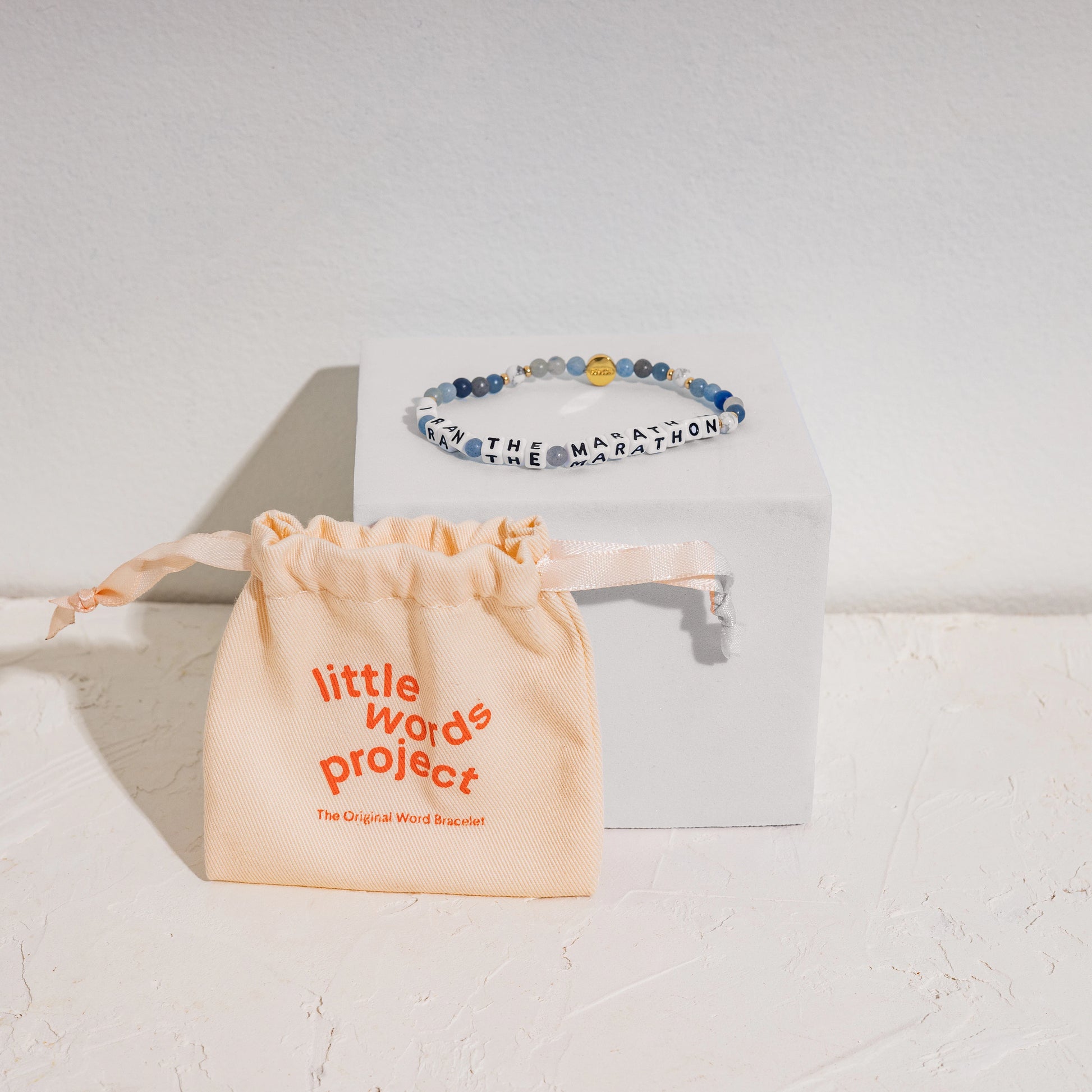 Little Words Project 'i ran the marathon bracelet'.
