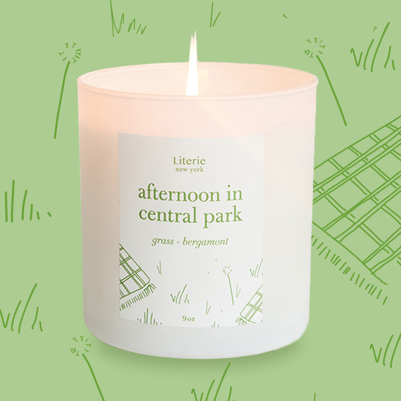 afternoon in central park candle