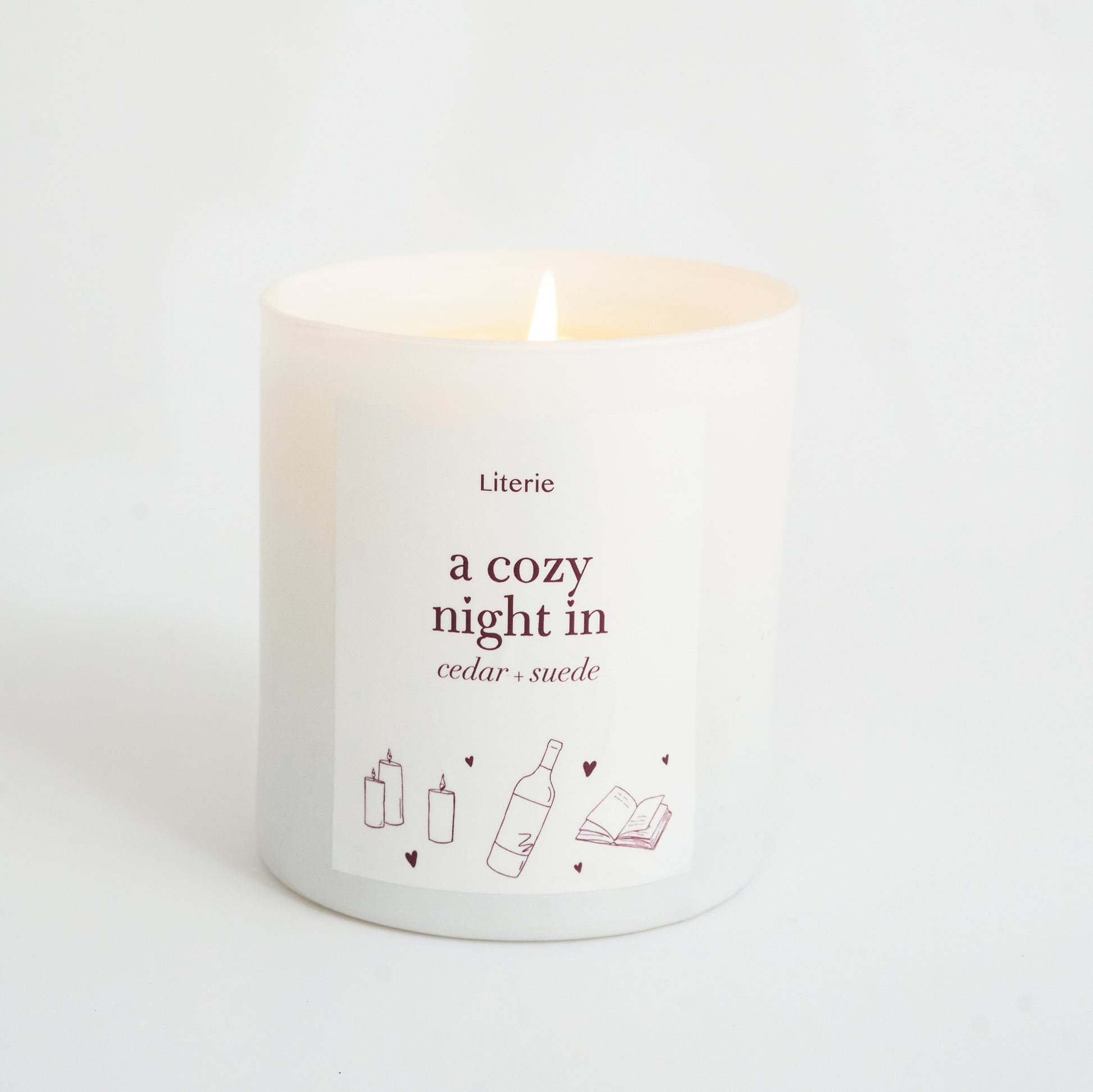 a cozy night in candle