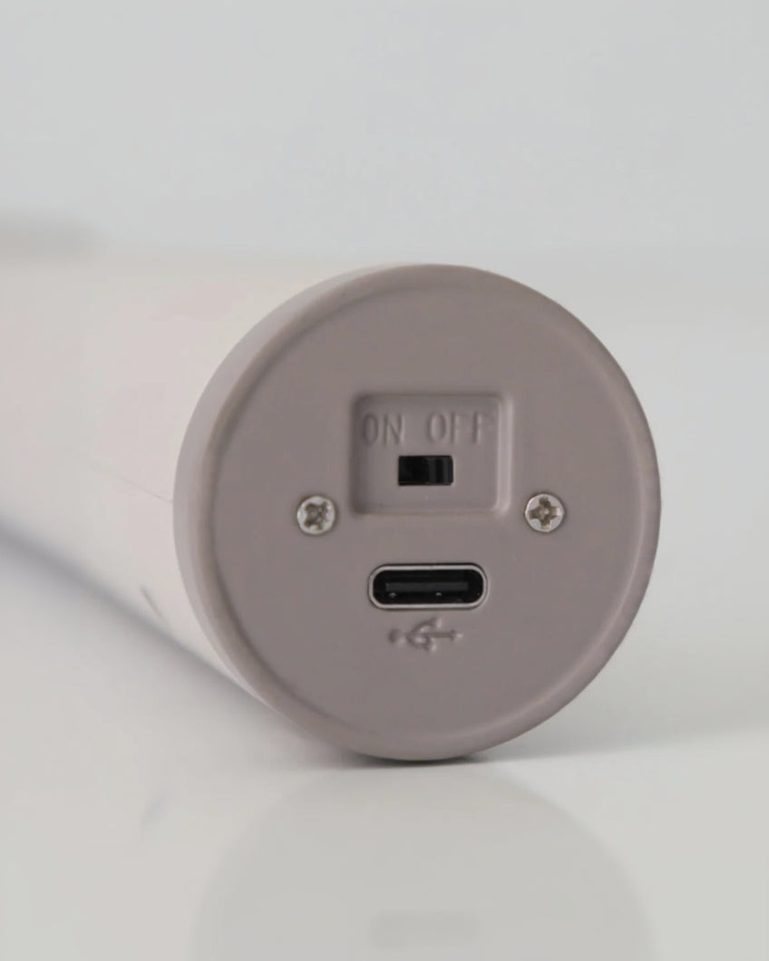 Bottom of the Luma Flume electric lighter in Sandstone.