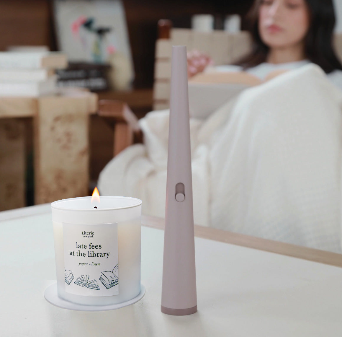 purple candle lighter