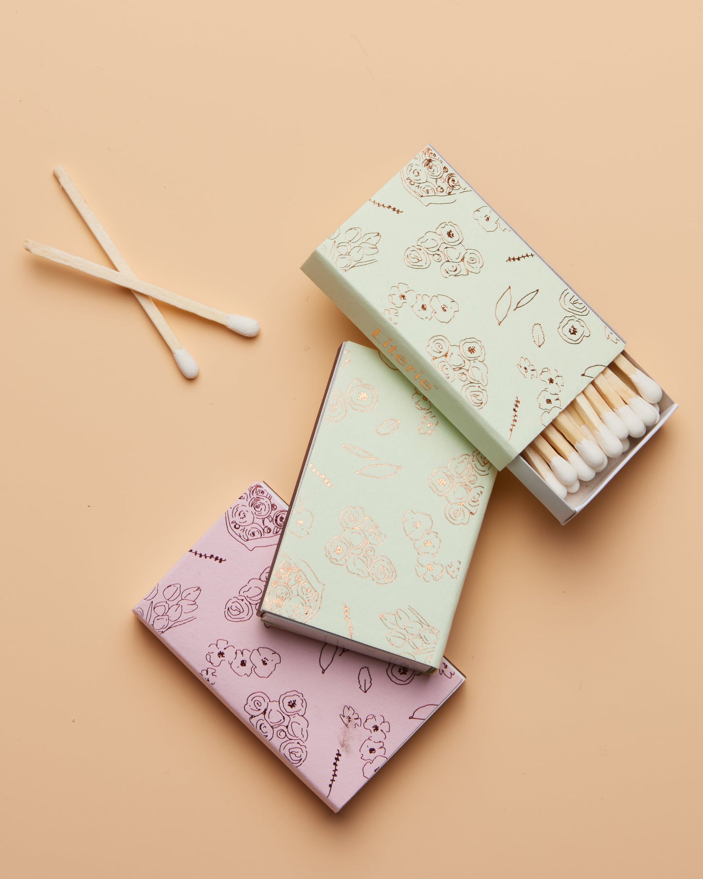 Matches on yellow background