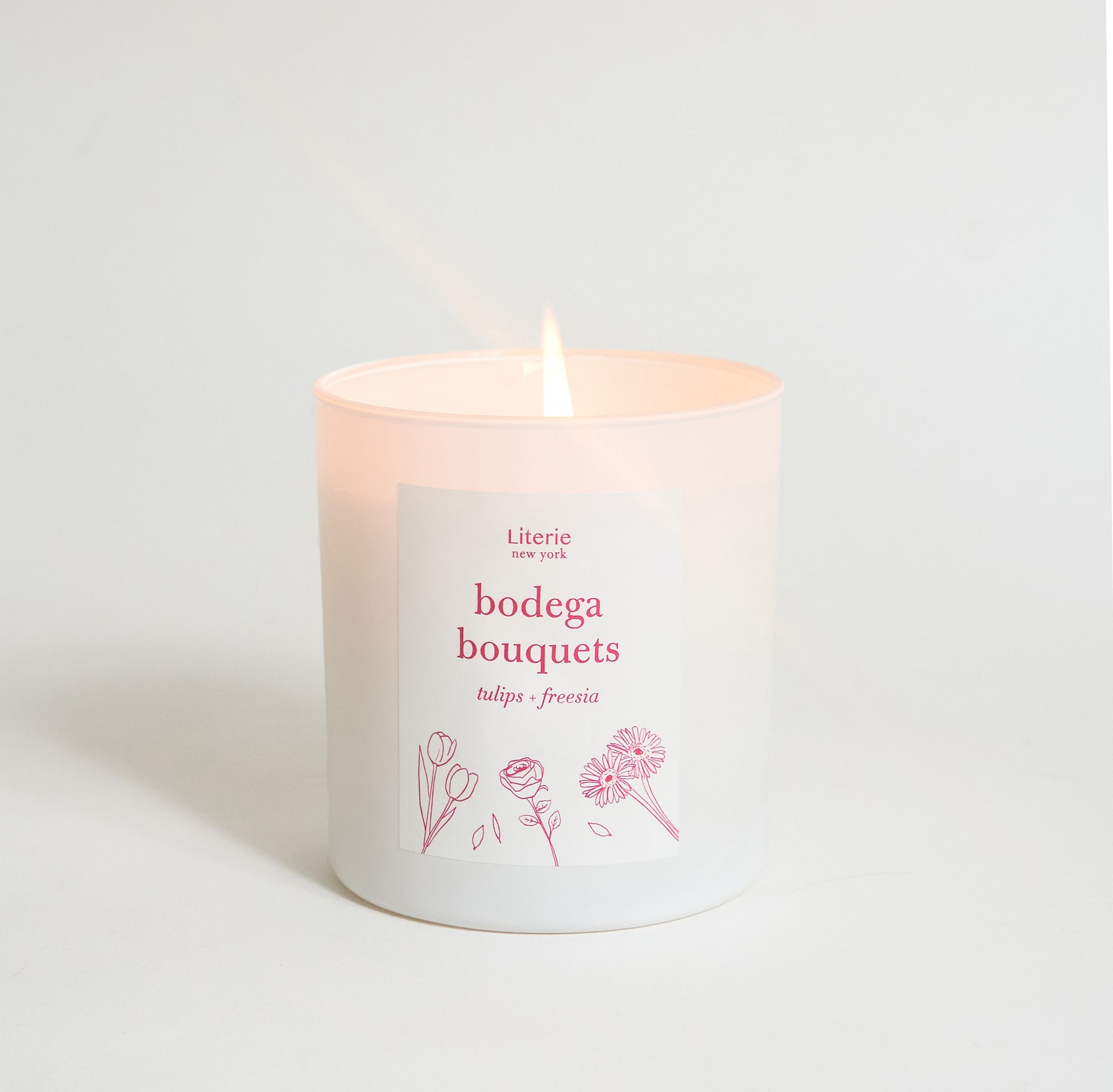 Bodega bouquets floral scented candle.