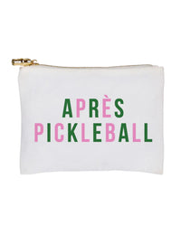 White pouch with 'APRèS PICKLEBALL' text on a white background