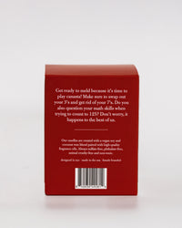 Back of the partners playing canasta box with product description.
