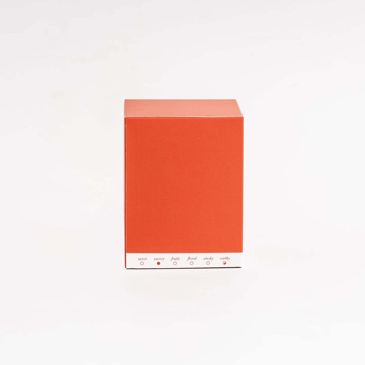 Rectangular red box with a white label on a white background