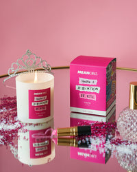 You're a regulation hottie Mean Girls candle with tiara.