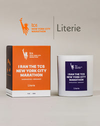 I Ran The TCS New York City Marathon official candle with box.