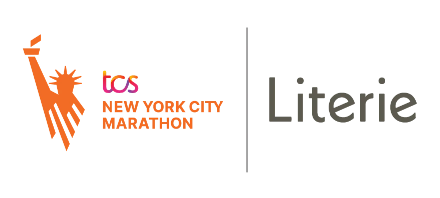 Logos of TCS New York City Marathon and Literie on a white background
