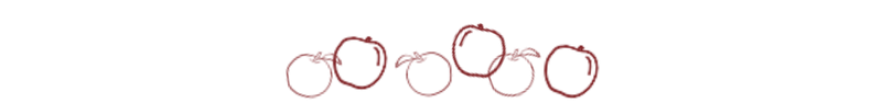 Red apple icons.