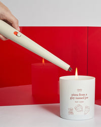 candle and lighter