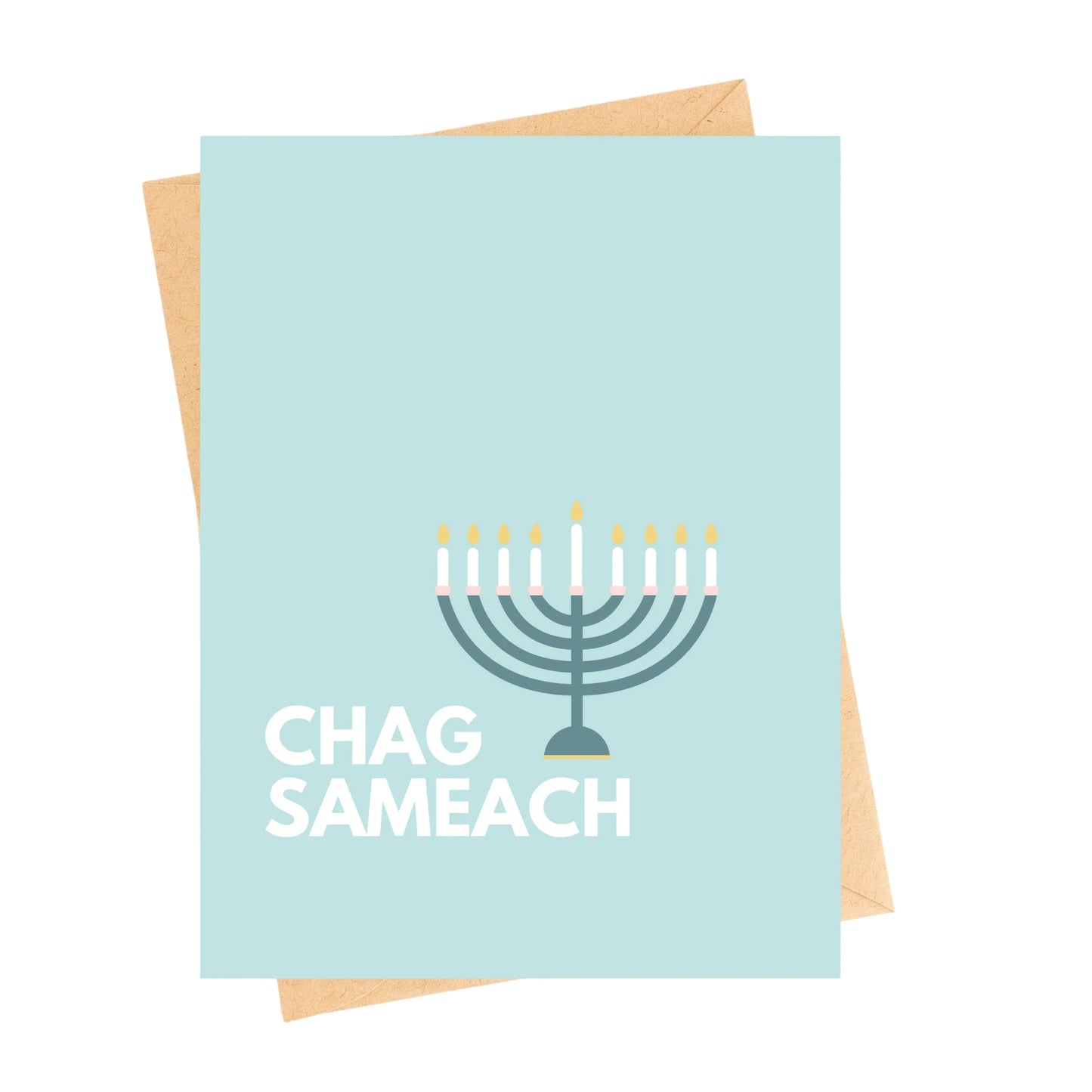Chag Sameach Menorah Card