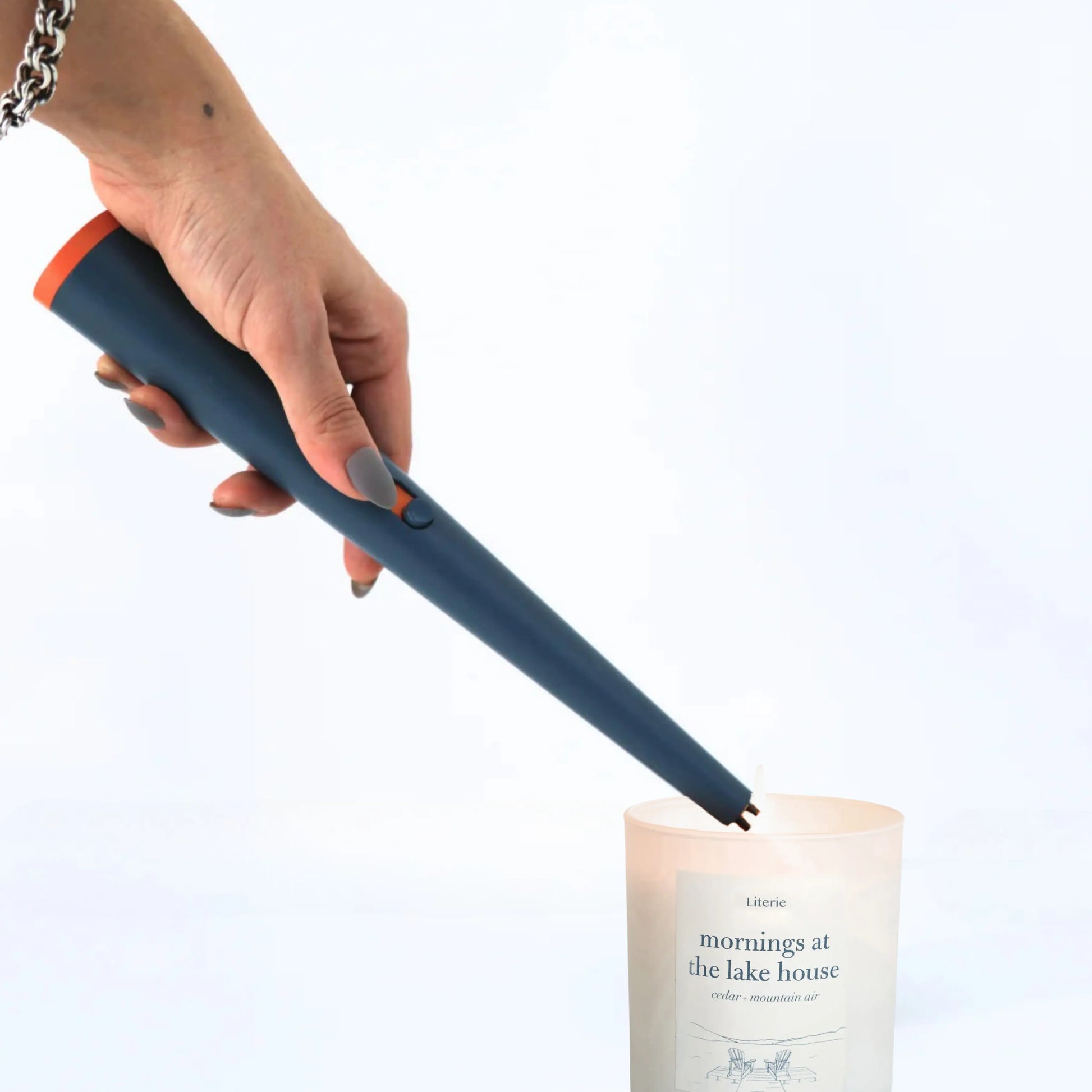 Luma Flume lighter with Literie candle.