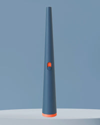 blue and orange candle lighter
