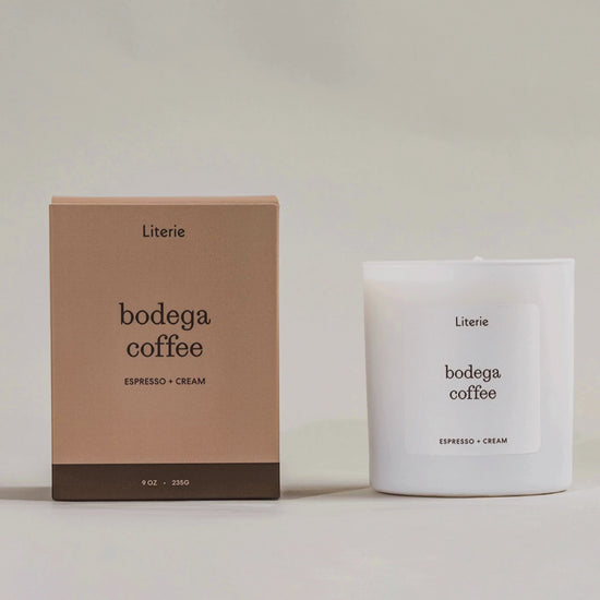 'bodega coffee' candle box spinning 360.