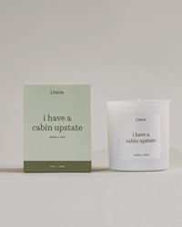 I have a cabin upstate candle box turning 360º with the candle next to it.