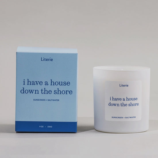 I Have A House Down The Shore candle box spinning next to the candle.