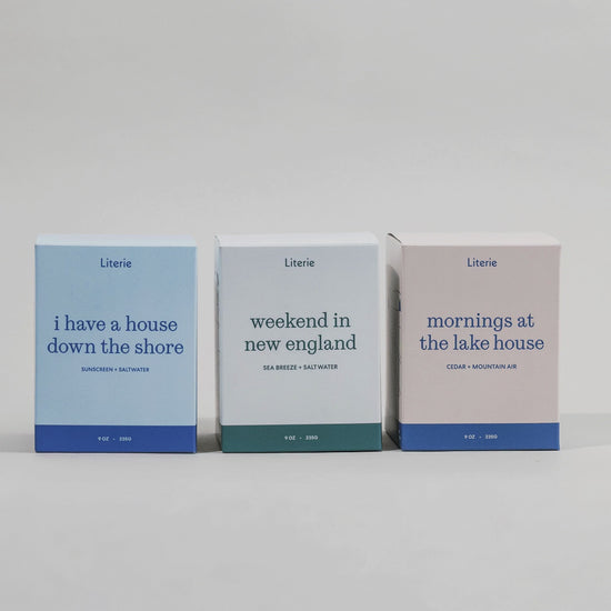 All three candles included in the Weekend Getaway Trio spinning.