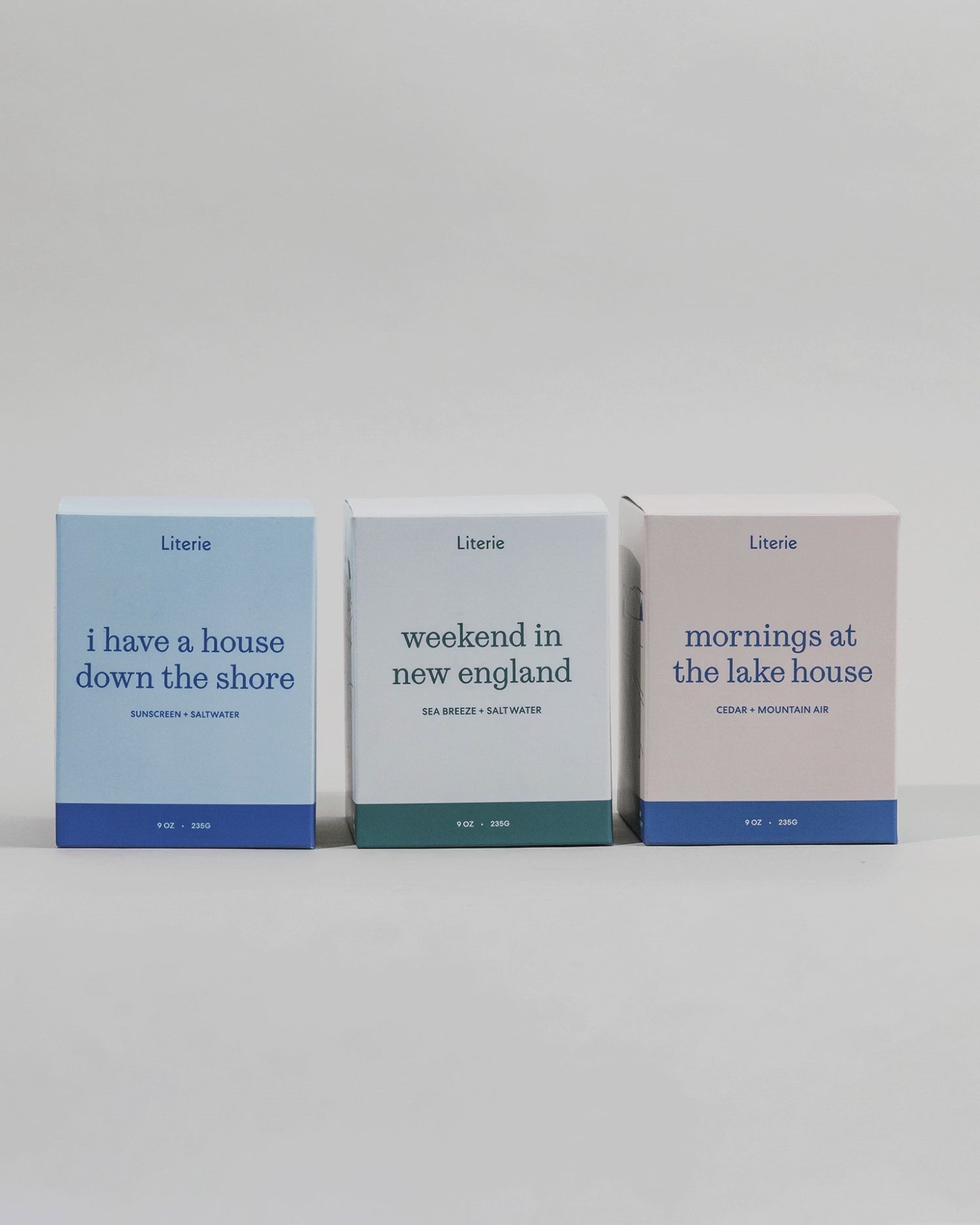 All three candles included in the Weekend Getaway Trio spinning.