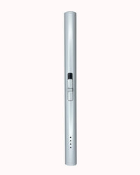 Silver electronic lighter on a white background